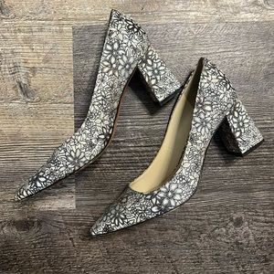 Marc Fisher Zala Floral Block Heel 6.5
